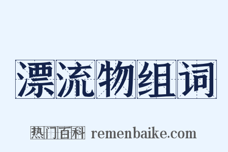 漂流物组词是什么意思的图片